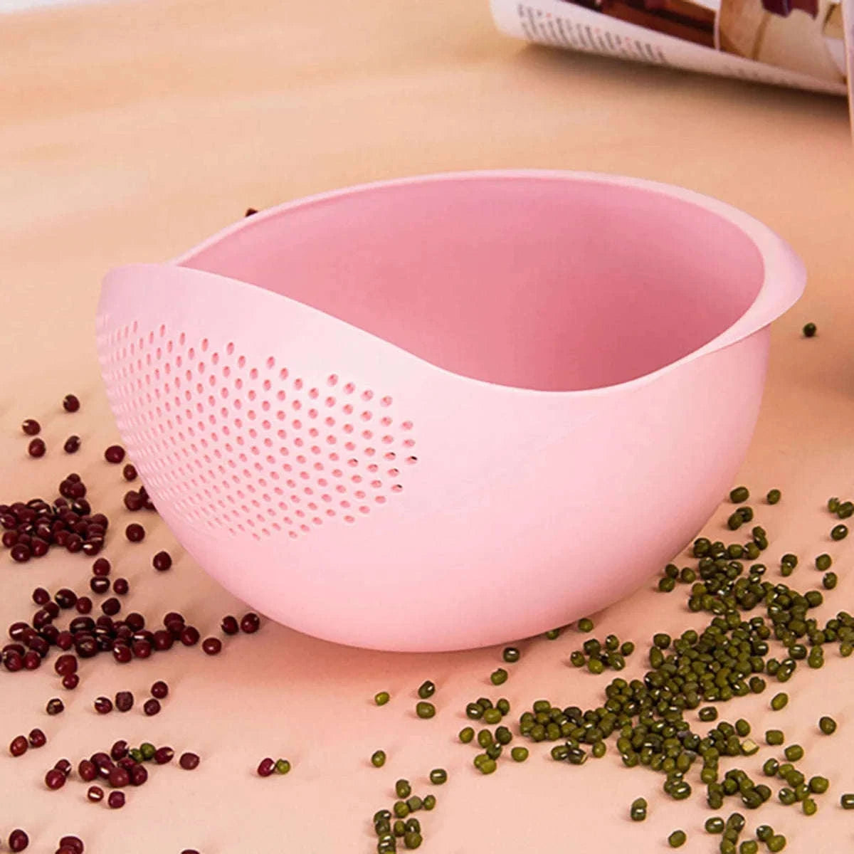 Multipurpose Kitchen Drain Basket Colander for Easier Prep-Blue