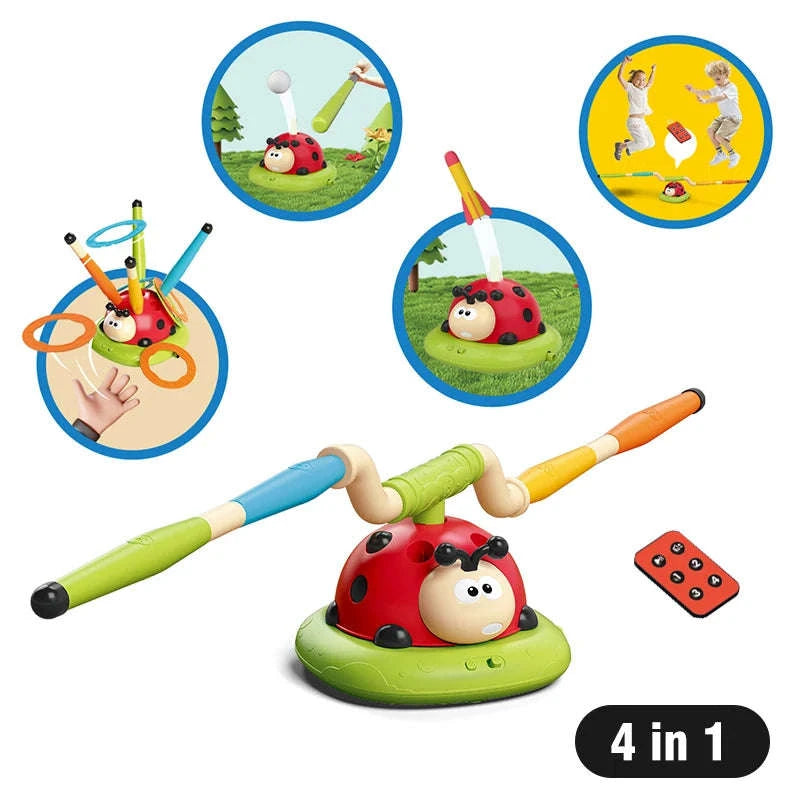 Musical Jump Sports Toy 3‑in‑1 Multifunction Activity Set for Kids-5 in 1 / China Mainland