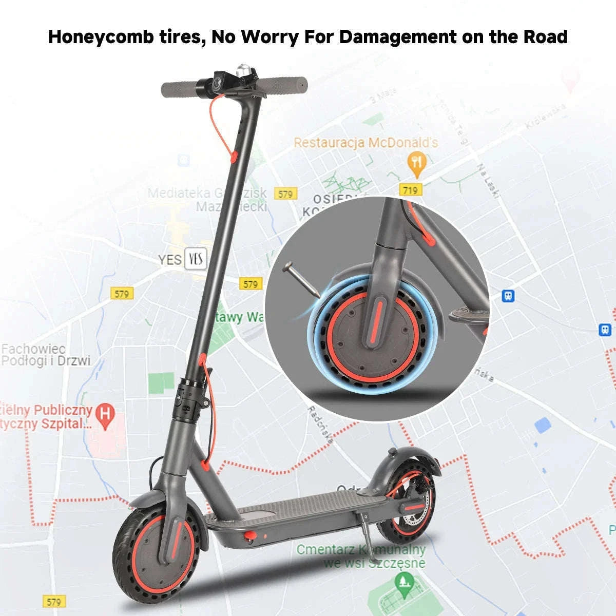 N7PRO Adult Electric Scooter with App Control and Foldable Frame-N7MAX 500W 36V 12.5Ah / france