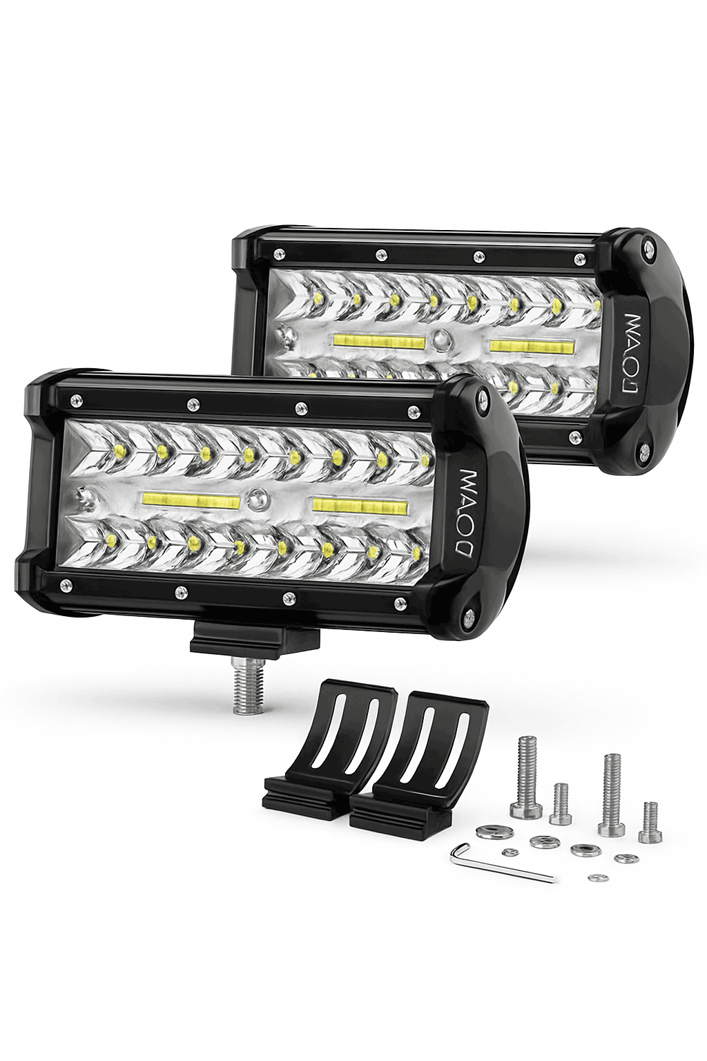 NAOEVO 7 inch LED Light Bar 240W 24000LM 4x4 Offroad Spot Flood Combo Fog LED Waterproof Work Lights for Truck Boat UTV ATV Jeep-7inch Work Light