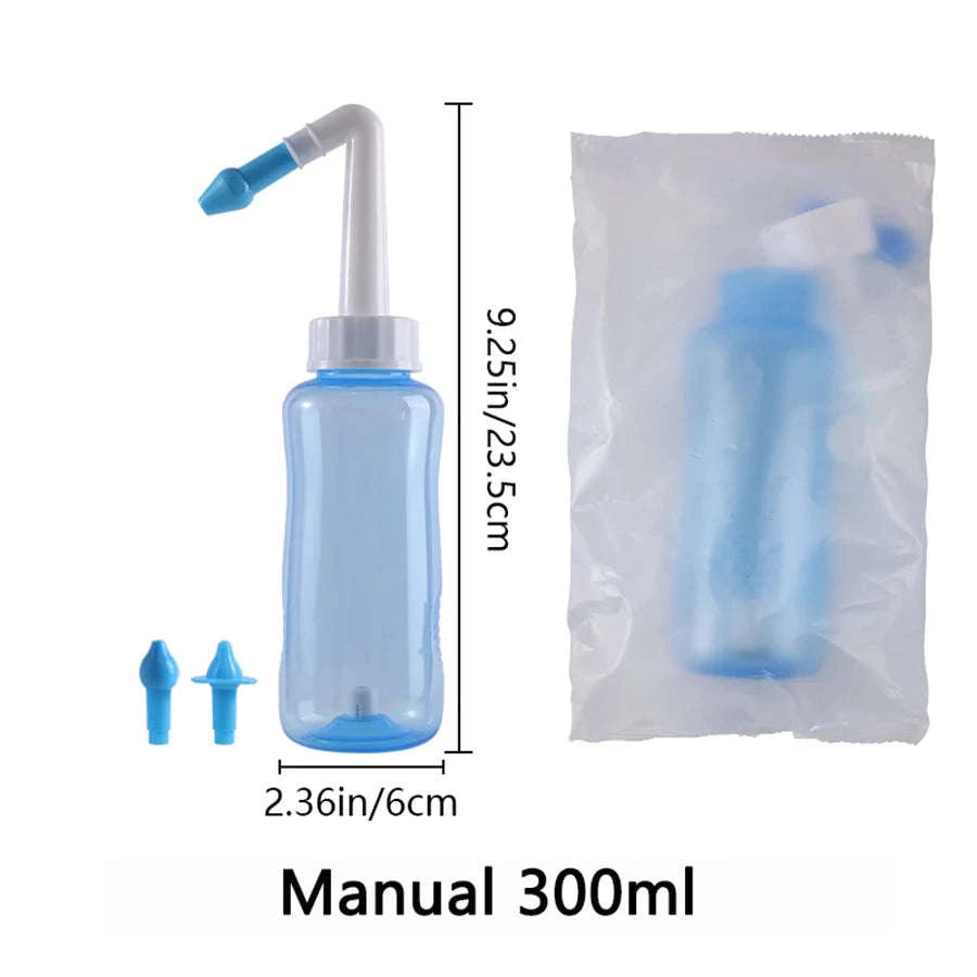 Nasal Irrigator Nose Wash Cleaner for Adults and Children-Manual 300ml