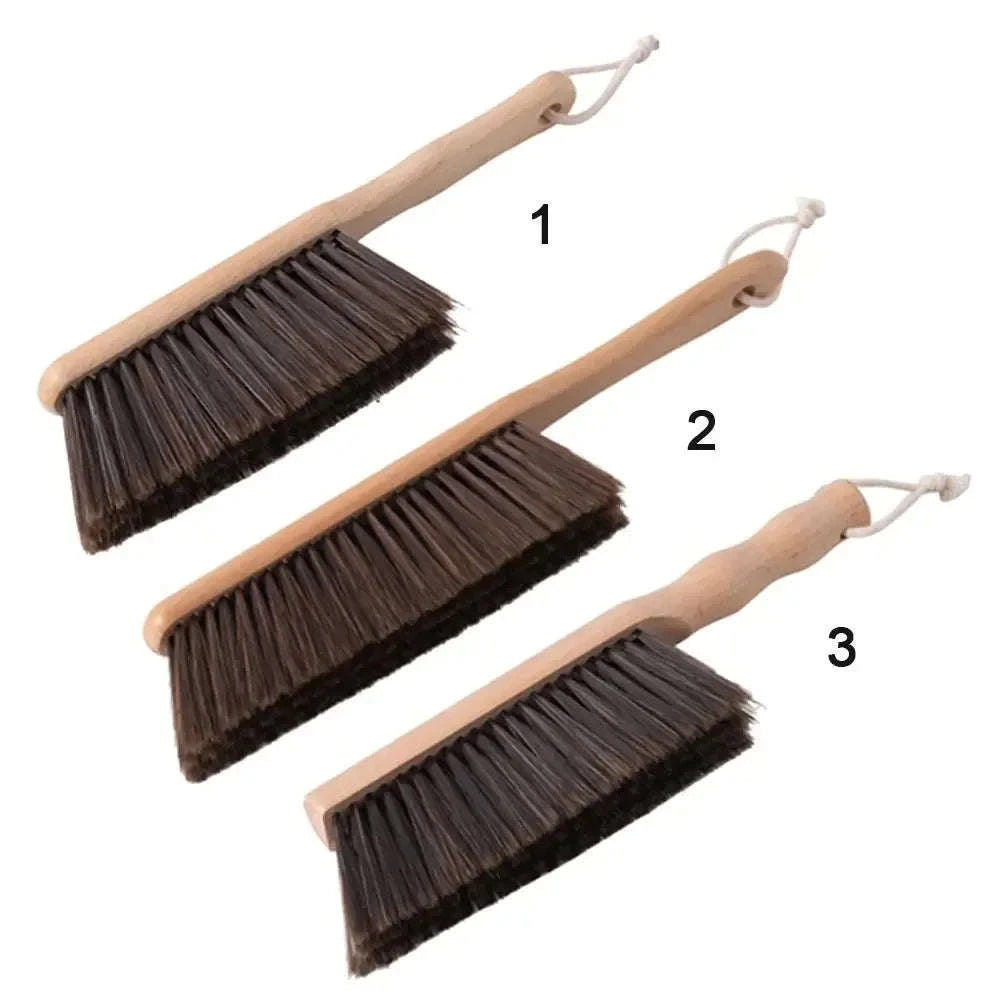 Natural Wood Bristles Palm Pot Brush-Brown / 1PC