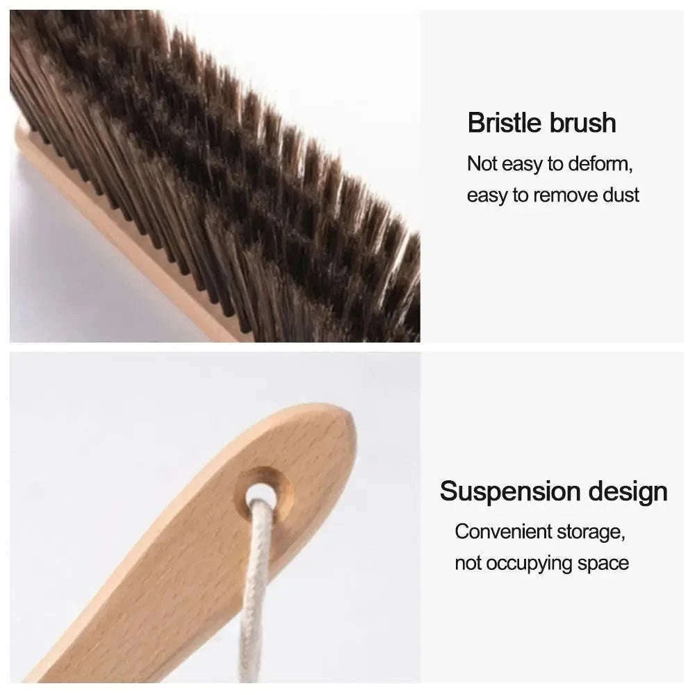 Natural Wood Bristles Palm Pot Brush for Everyday Cleaning-Brown / 2PCS