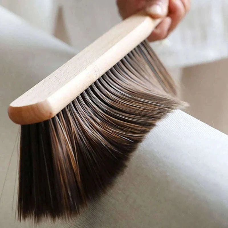 Natural Wood Bristles Palm Pot Brush for Everyday Cleaning-Brown / 2PCS