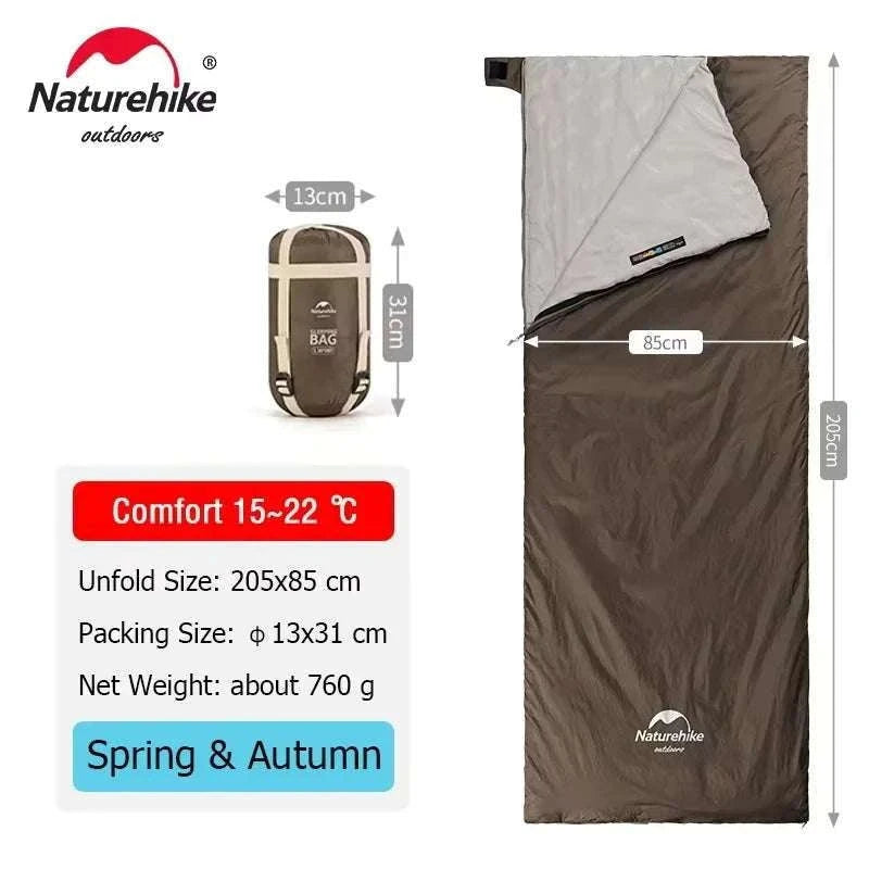 Naturehike LW180 Ultralight Sleeping Bag for Camping & Hiking-Green - 190x75 cm / China Mainland