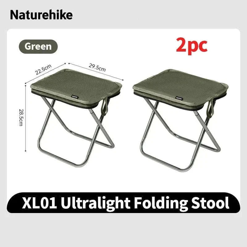 Naturehike Portable Camping Chair for Hiking, Beach, and Travel-Green