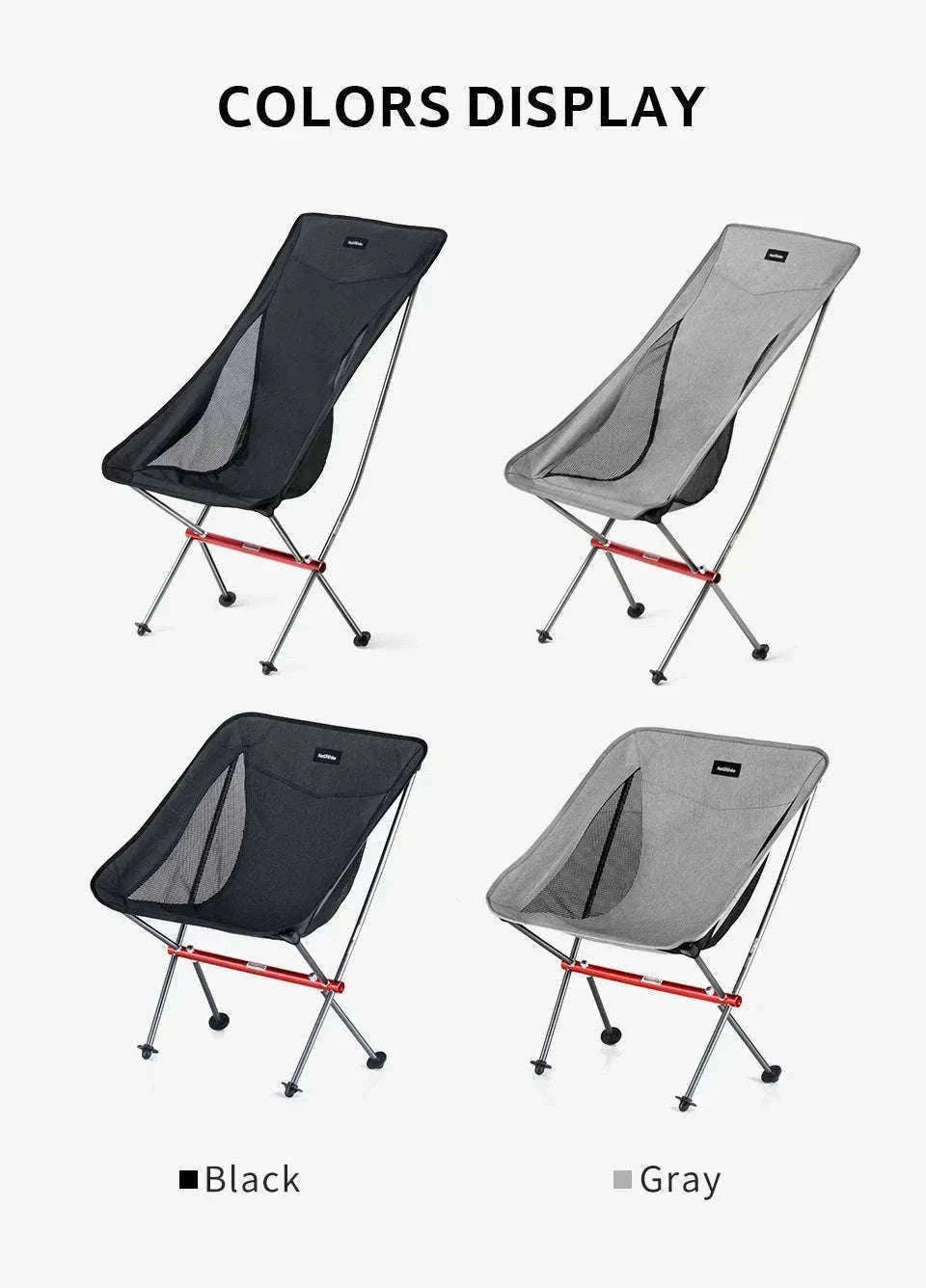 Naturehike Ultralight Folding Camping Chair for Outdoor Use-YL05 - Gray / United States