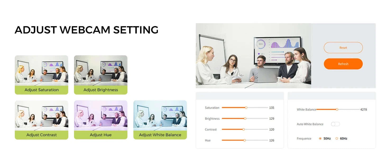 NearStream 1080P 60FPS USB Webcam with AI Noise‑Canceling Mic-V02-AF / CHINA