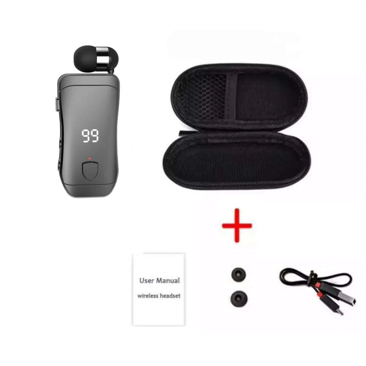 Neckband Bluetooth Earphones V5.3 with Noise Cancellation & 15H Battery-dark grey