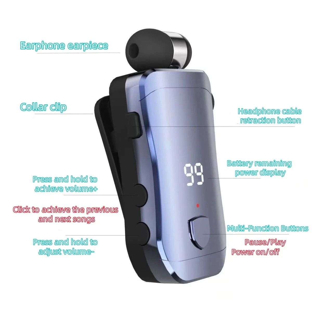 Neckband Bluetooth Earphones V5.3 with Noise Cancellation & 15H Battery-dark grey