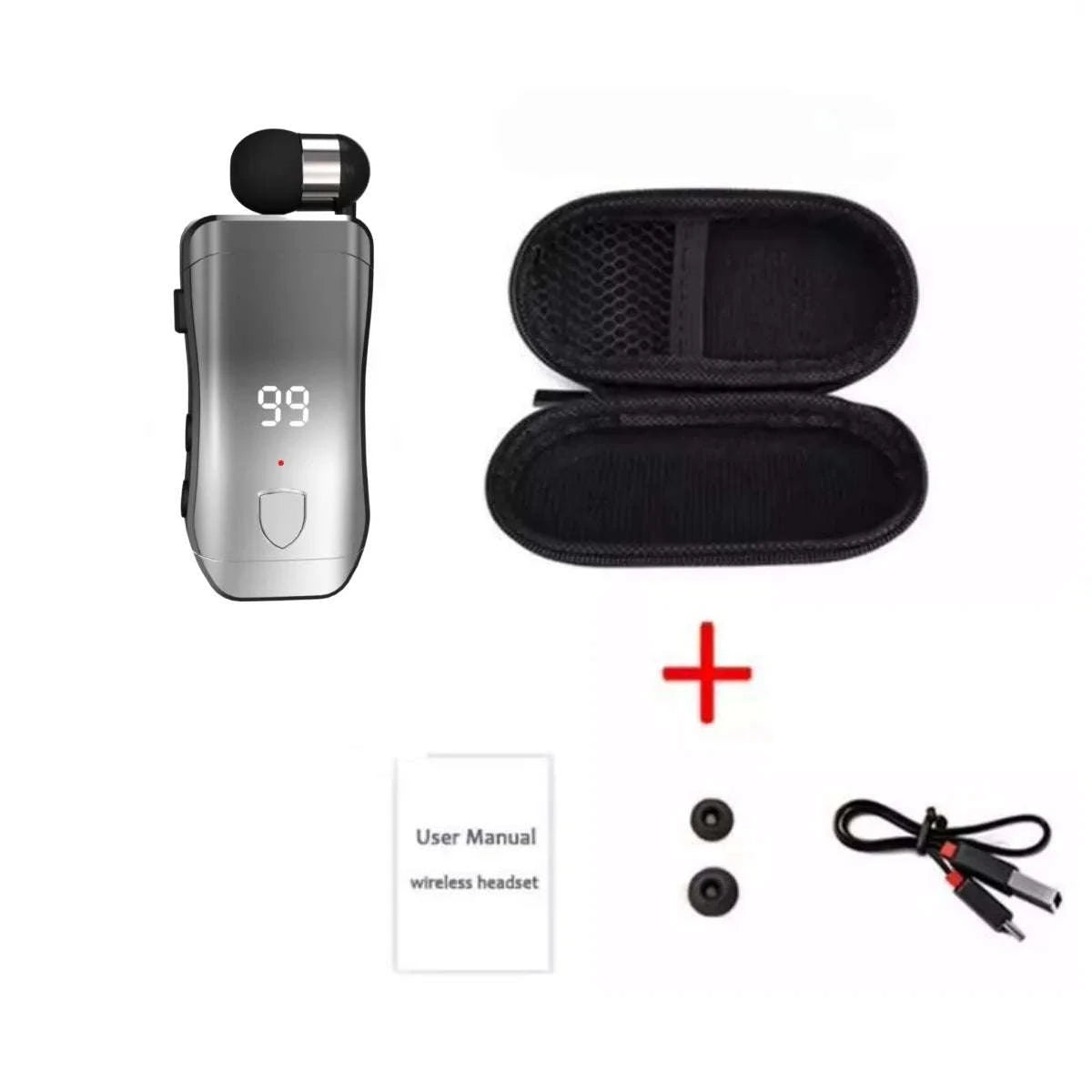 Neckband Bluetooth Earphones V5.3 with Noise Cancellation & 15H Battery-dark grey