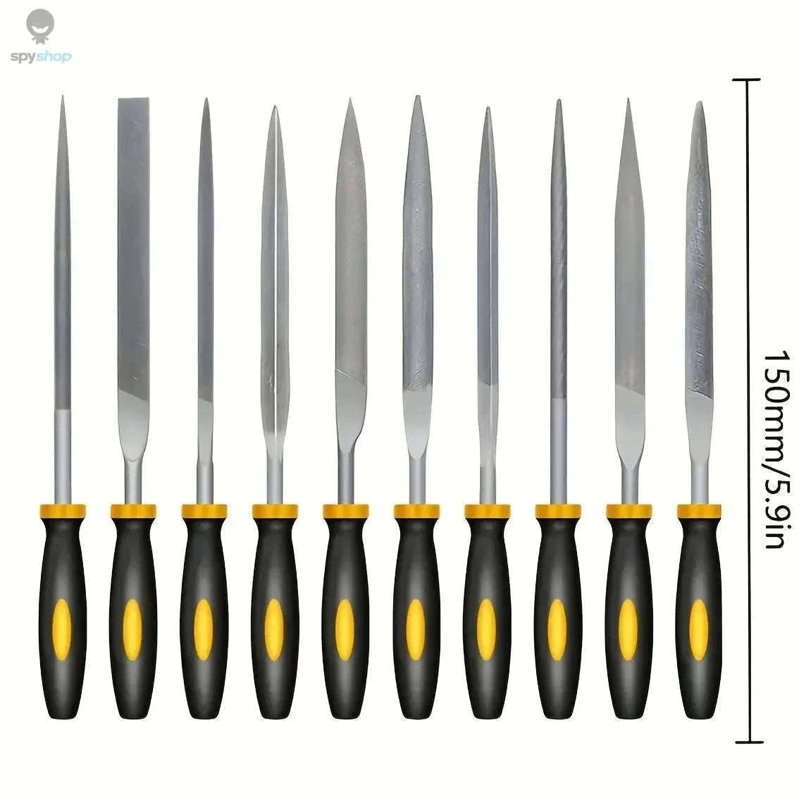 Needle File Set with Ergonomic Grips for Precision Shaping-5pc / 150mm / Other