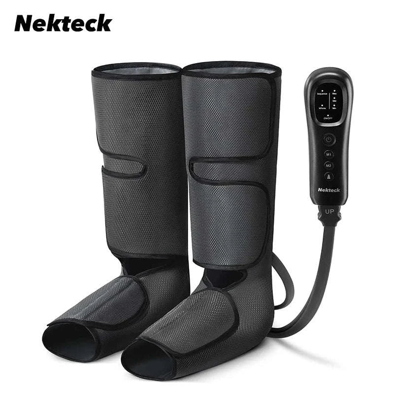 Nekteck Air Compression Leg Massager for Calf & Foot Relief-GRAY / United States / US Plug