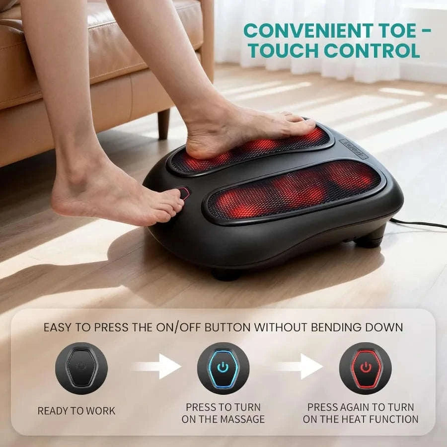 Nekteck Foot Massager with Heat for Relaxing Shiatsu Relief-United States