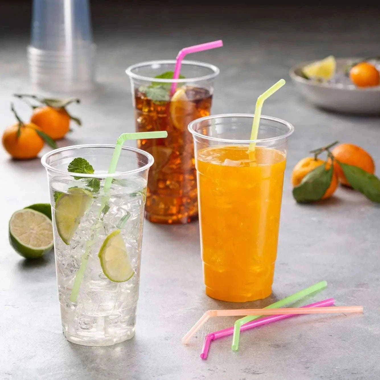 Neon Colored Flexible Drinking Straws – 1000 Count-