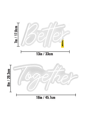 Better Together LED neonbord warm wit wandlamp decor