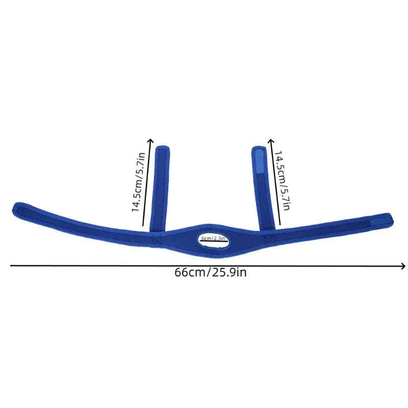 Neoprene Anti Snore Chin Strap for Restful Sleep-Blue