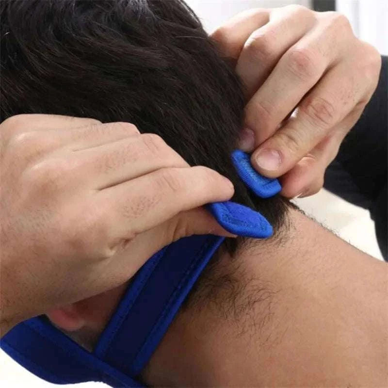 Neoprene Anti Snore Chin Strap for Restful Sleep-Blue