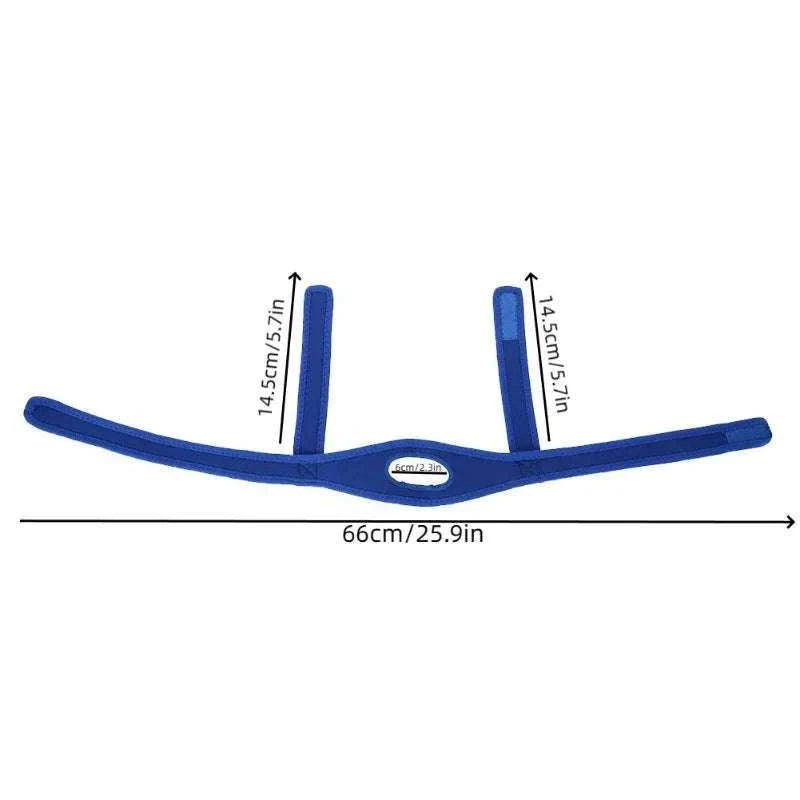 Neoprene Anti Snore Chin Strap for Restful Sleep-Blue