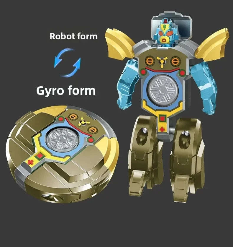New creative decompression drop resistant fingertip Rotational gyroscope mechanical deformation robot children's toy Boy Gift-C / China Mainland