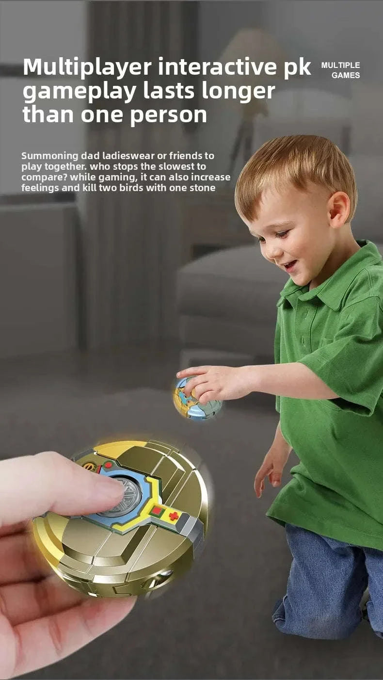 New creative decompression drop resistant fingertip Rotational gyroscope mechanical deformation robot children's toy Boy Gift-C / China Mainland