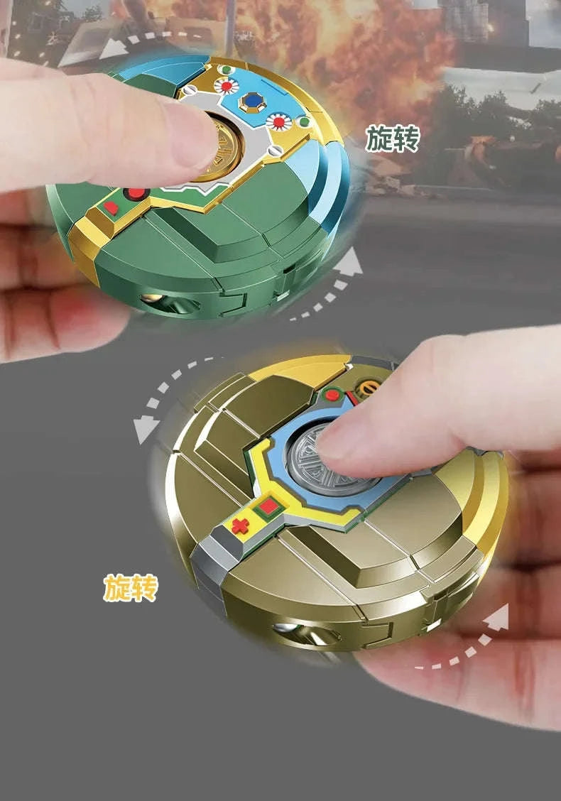 New creative decompression drop resistant fingertip Rotational gyroscope mechanical deformation robot children's toy Boy Gift-C / China Mainland