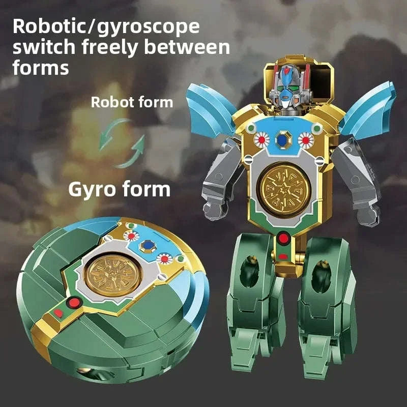 New creative decompression drop resistant fingertip Rotational gyroscope mechanical deformation robot children's toy Boy Gift-C / China Mainland