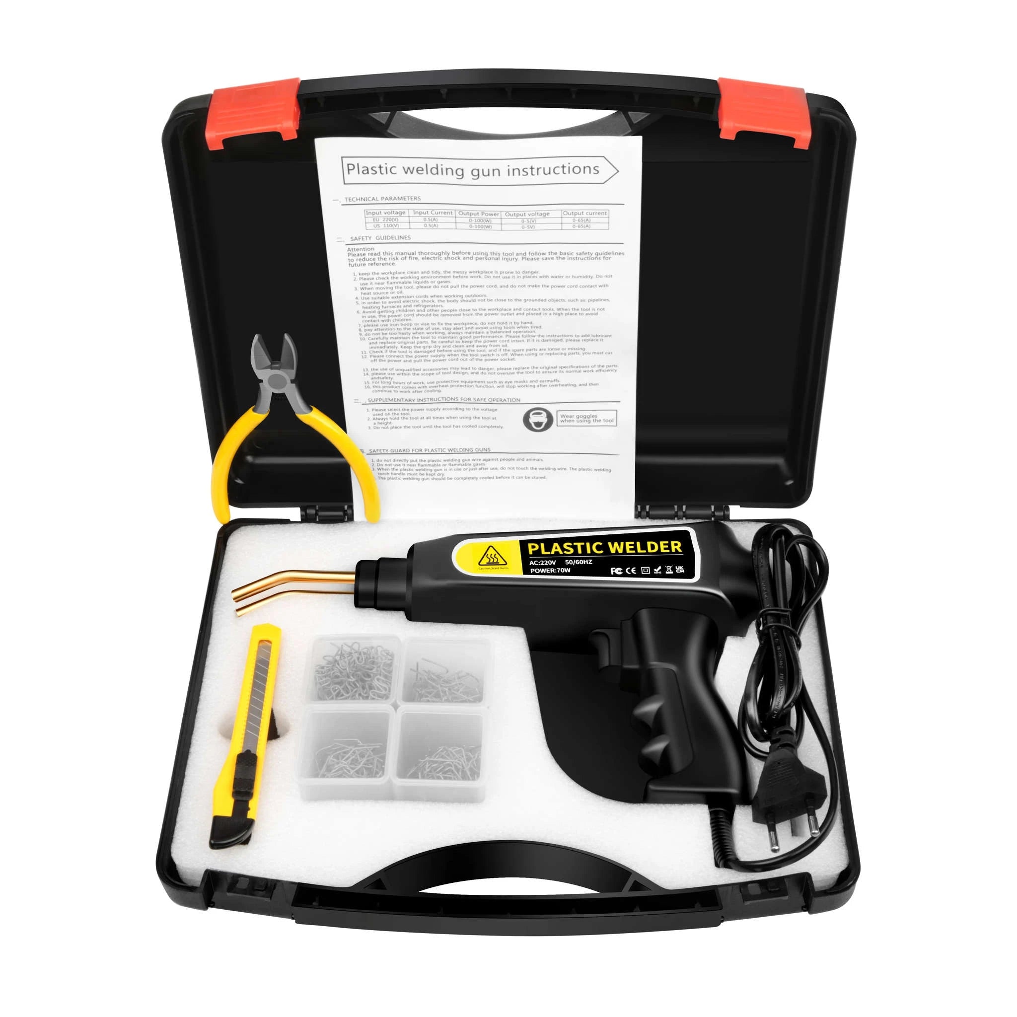 New Plastic Welding Gun Car Bumper Repair Kit-Paper box set / 220V / spain