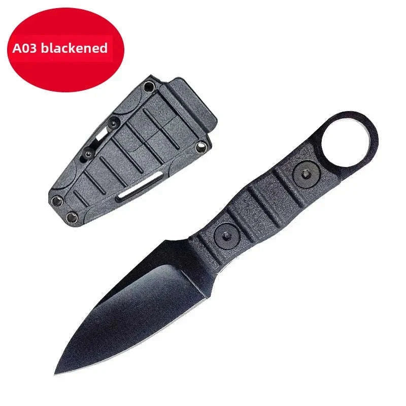 New Pocket Knife Outdoor Small Straight Knife with K Sheath-D