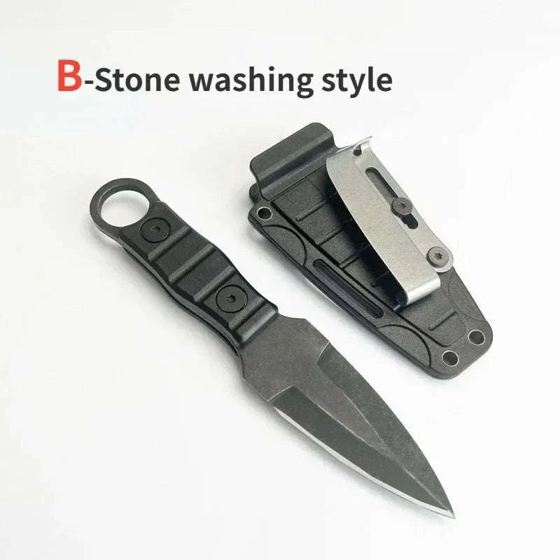 New Pocket Knife Outdoor Small Straight Knife with K Sheath-D