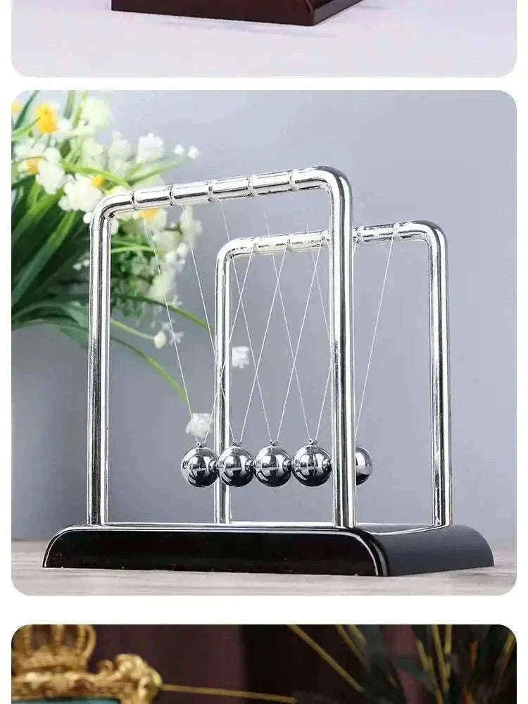 Newton's Cradle Desktop Toy for Desk Decor and Focus-Little T Pool