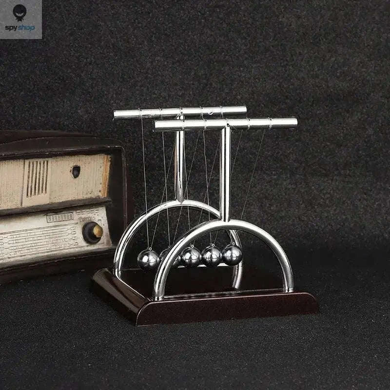 Newton's Cradle Desktop Toy – Steel Ball Balance Display for Office and Home-Little T Pool