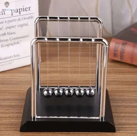 Newton's Cradle Desktop Toy – Steel Ball Balance Display for Office and Home-Little T Pool