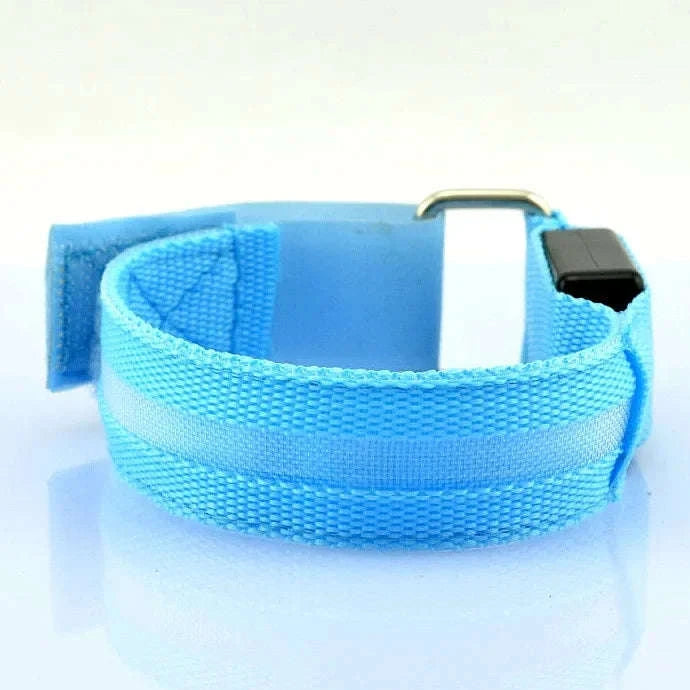 Night Running Armband LED Safety Light-Blue