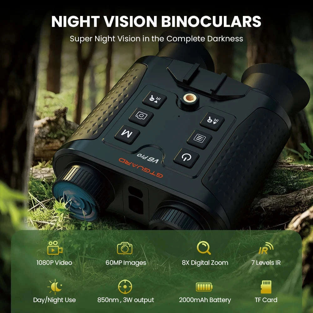 Night Vision Binoculars 4K 8X Digital Zoom-1No measure distance / Poland