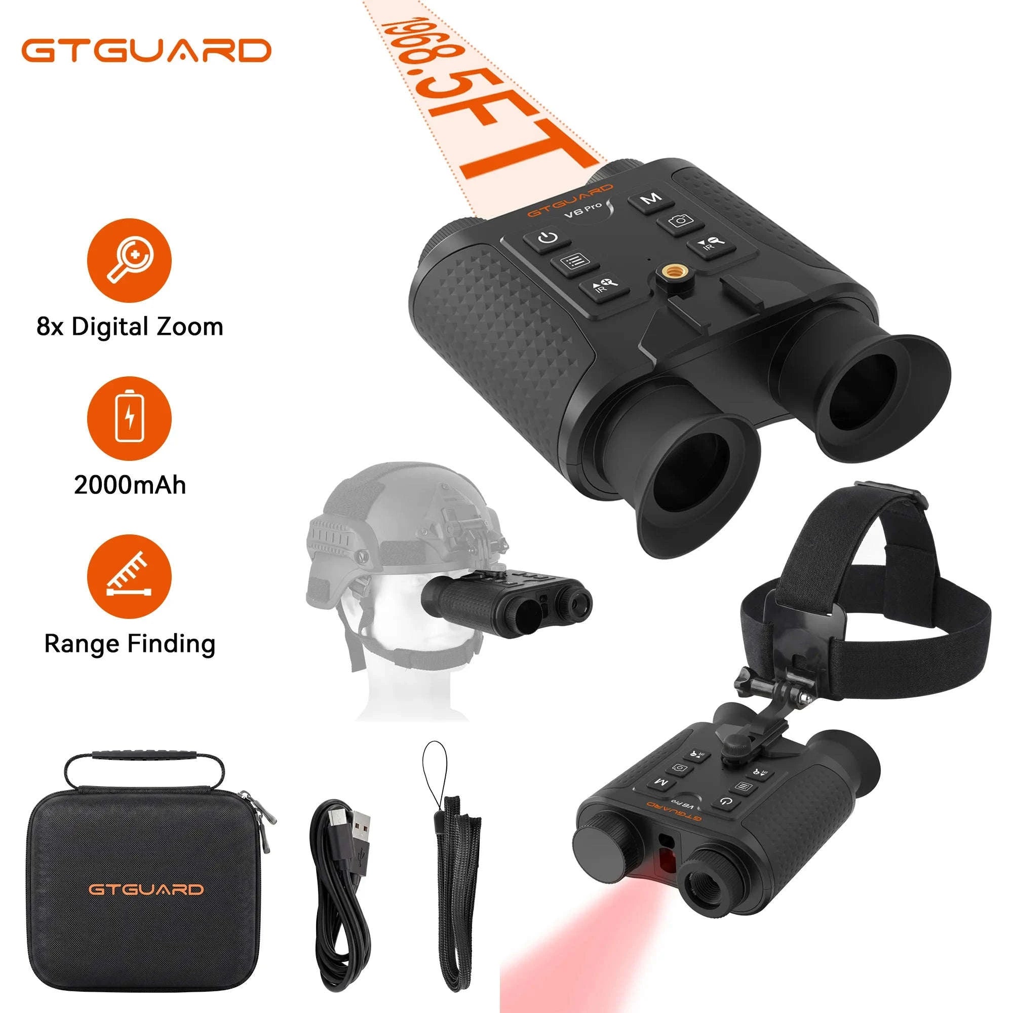 Night Vision Binoculars 4K 8X Digital Zoom-1No measure distance / Poland