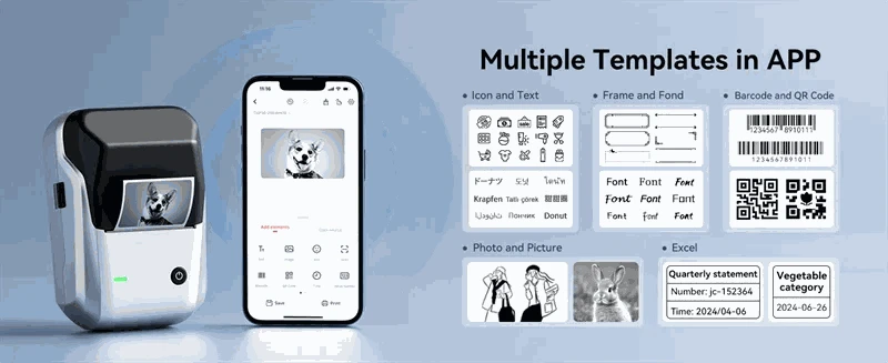 NIIMBOT B1 Portable Thermal Label Printer-Green-50x80-3R / China Mainland