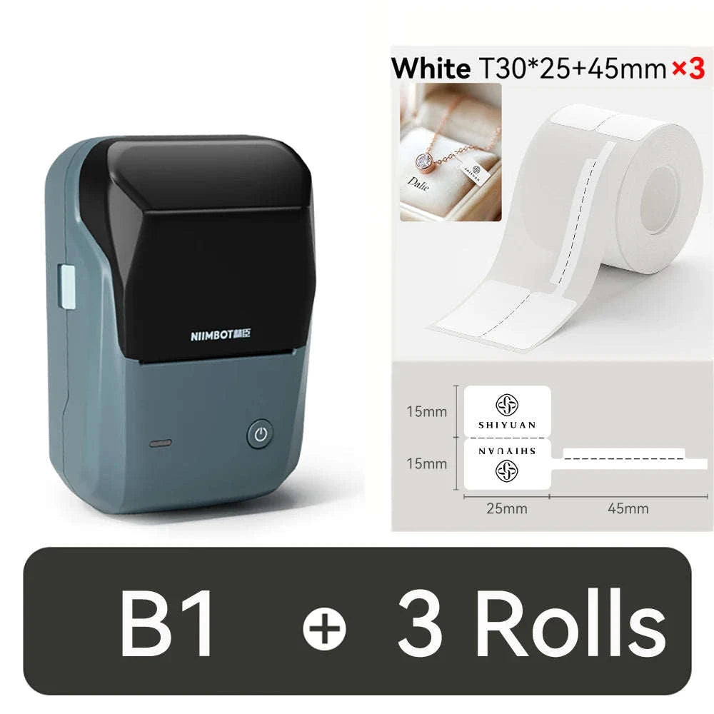 NIIMBOT B1 Portable Thermal Label Printer-Green-50x80-3R / China Mainland