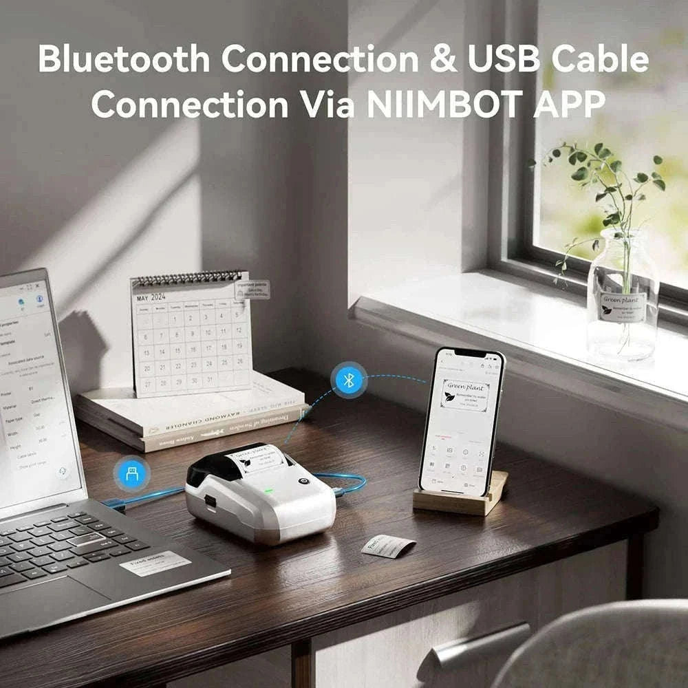 NIIMBOT B1 Portable Thermal Label Printer-Green-50x80-3R / China Mainland