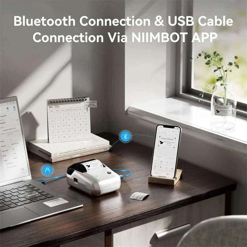 NIIMBOT B1 Portable Thermal Label Printer-Green-50x80-3R / China Mainland