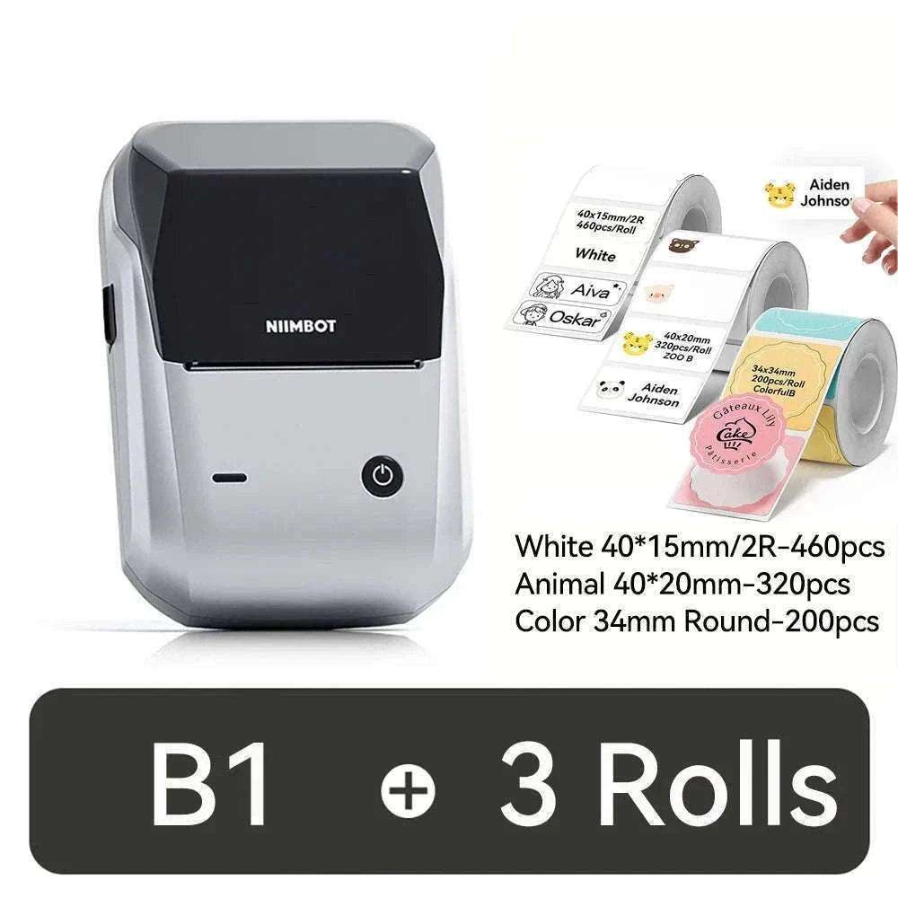 NIIMBOT B1 Portable Thermal Label Printer-Green-50x80-3R / China Mainland
