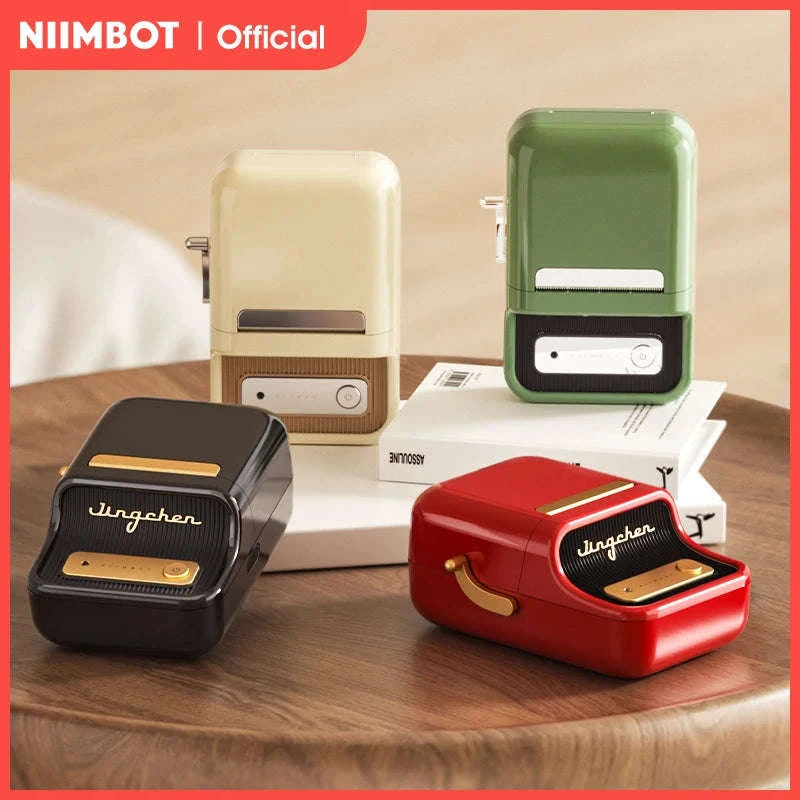 NiiMbot B21 Mini Thermal Printer Wireless Label Maker-Pink-50Round-2Rolls / China Mainland