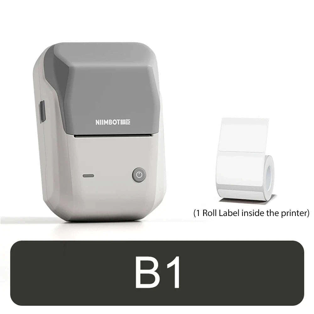 NiiMbot B21 Mini Thermal Printer Wireless Label Maker-Pink-50Round-2Rolls / China Mainland