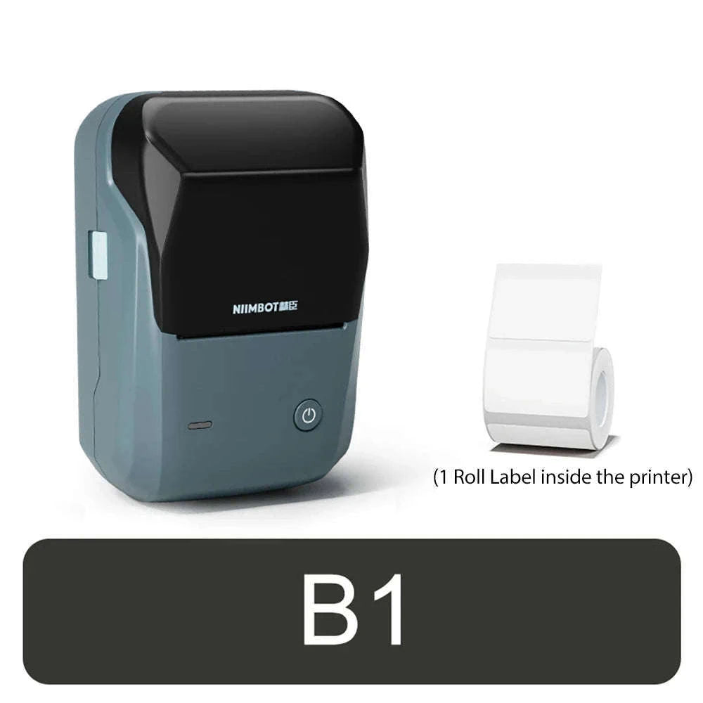 NiiMbot B21 Mini Thermal Printer Wireless Label Maker-Pink-50Round-2Rolls / China Mainland