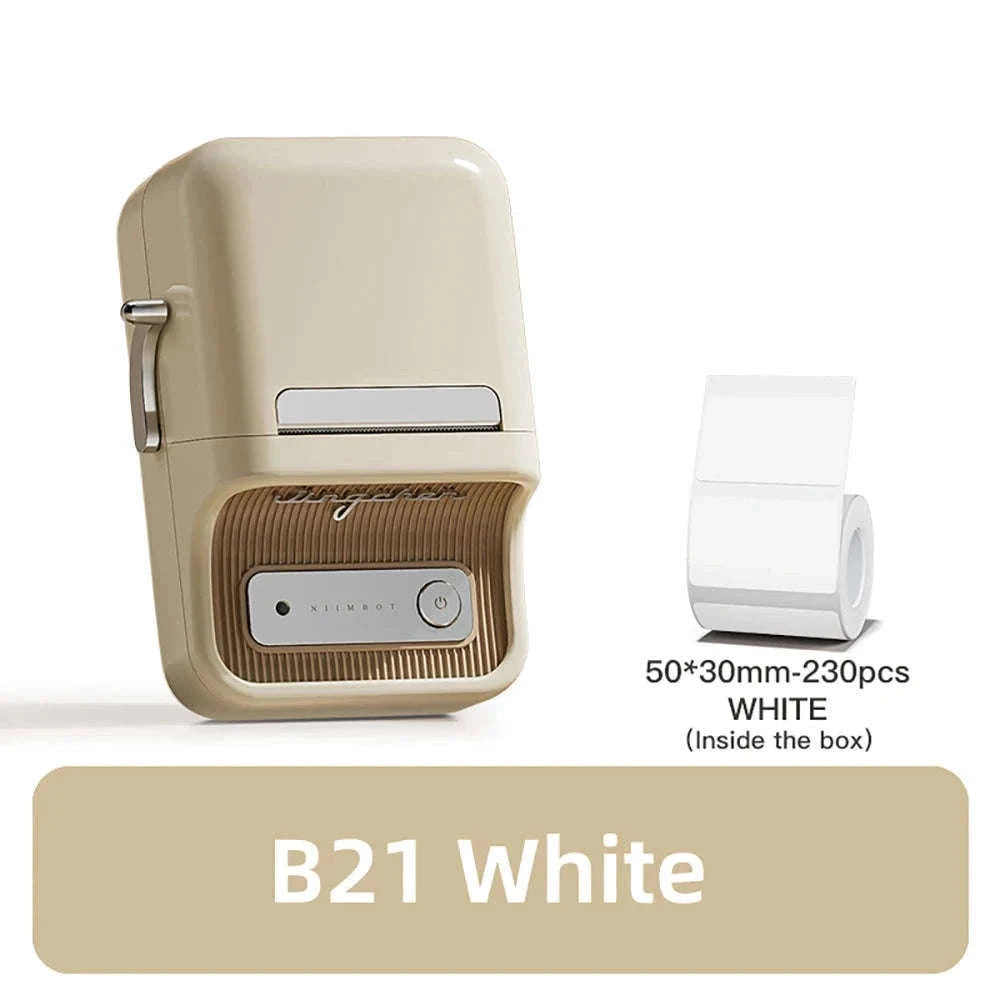 NiiMbot B21 Mini Thermal Printer Wireless Label Maker-Pink-50Round-2Rolls / China Mainland