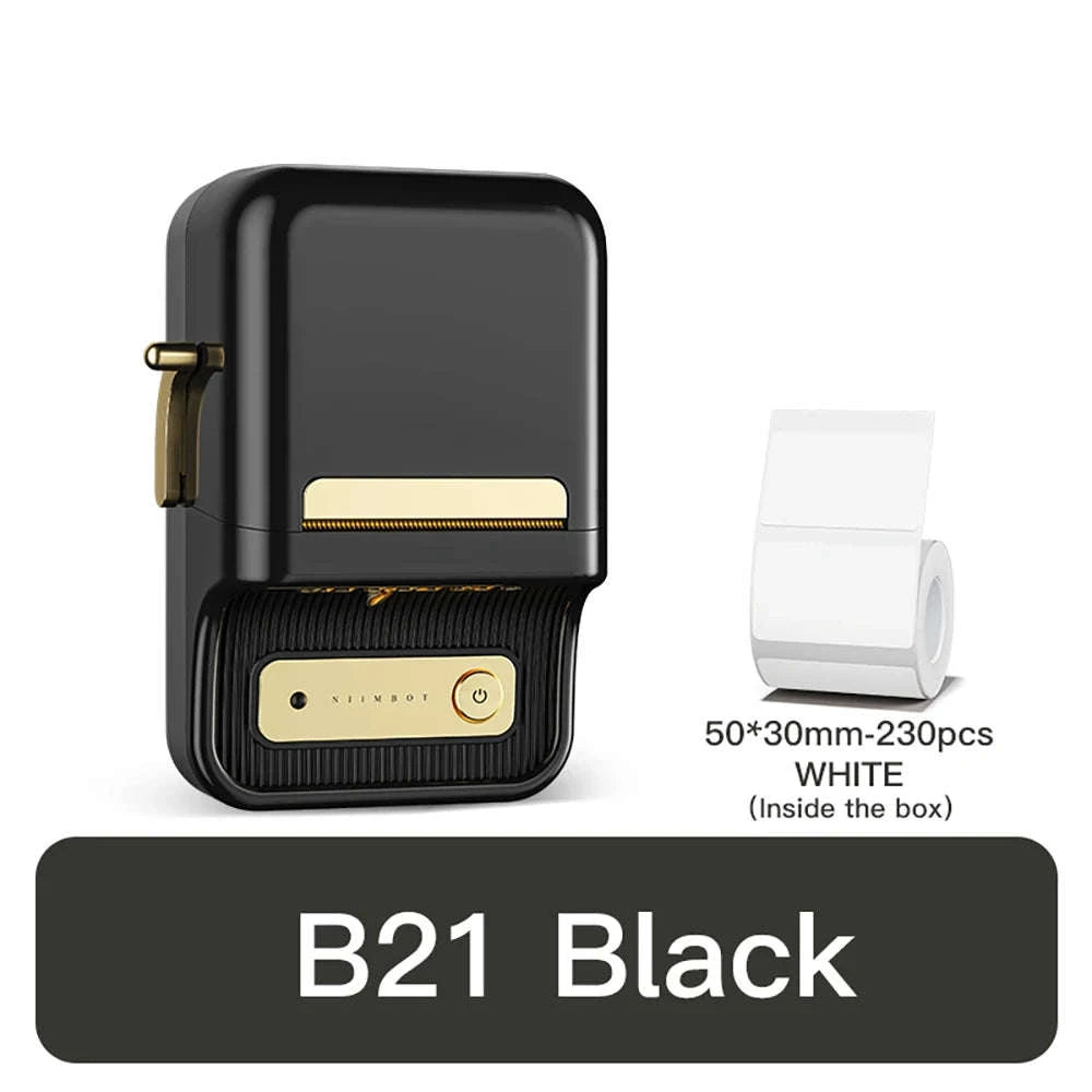 NiiMbot B21 Mini Thermal Printer Wireless Label Maker-Pink-50Round-2Rolls / China Mainland
