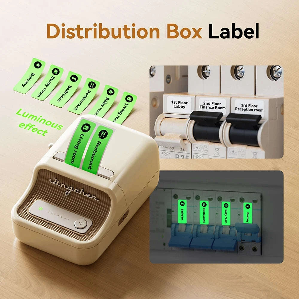 NiiMbot B21 Mini Thermal Printer Wireless Label Maker-Pink-50Round-2Rolls / China Mainland