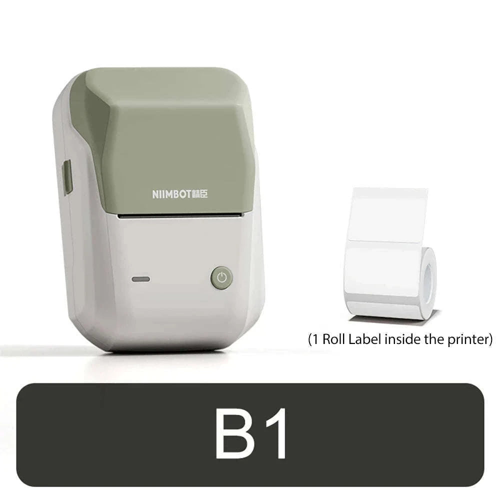 NiiMbot B21 Mini Thermal Printer Wireless Label Maker-Pink-50Round-2Rolls / China Mainland