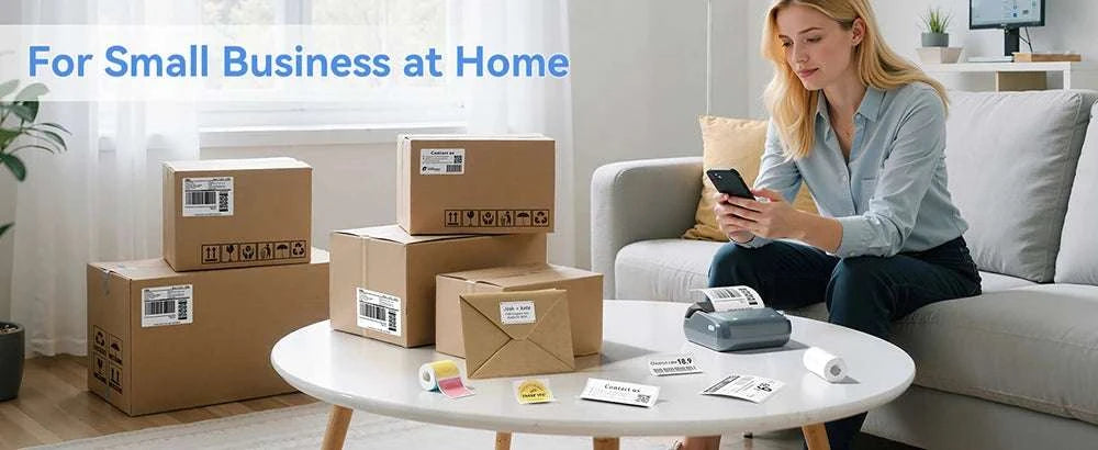 Niimbot B4 Wireless Thermal Label Printer 20–110mm Width-B4-50Round-2Rolls / China Mainland