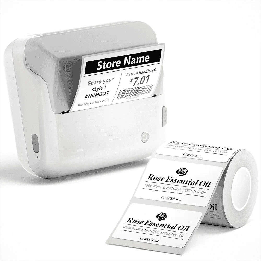 Niimbot B4 Wireless Thermal Label Printer 20–110mm Width-B4-50Round-2Rolls / China Mainland